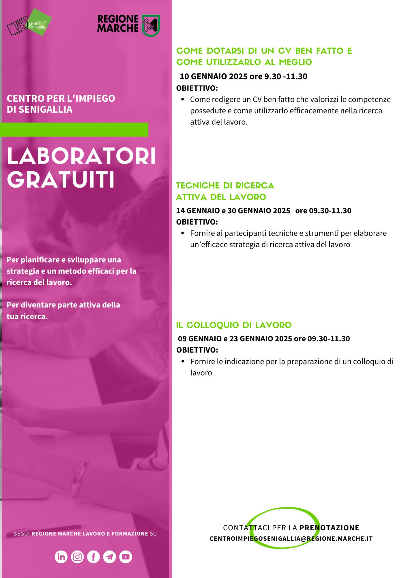 CPI SENIGALLIA: LABORATORI GENNAIO 2025
